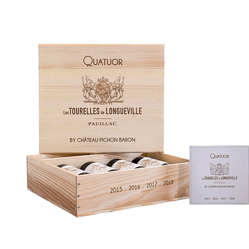  Château Pichon Baron Coffret Quatuor Tourelles Rot Non millésime 300cl