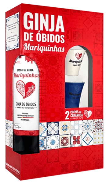  Licóbidos Ginja Tradição Mariquinhas + 2 Keramikglas Non millésime 50cl